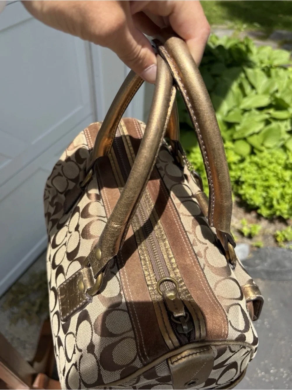 Coach Y2K Signature C Boston LIMITED EDITION 2004 Double Handles #1494 Bag - Picture 9 of 14